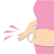 アラサーのお腹イラスト